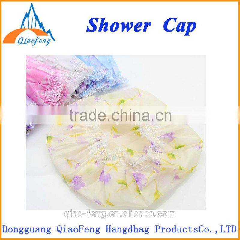 custom lacy design shampoo double shower caps or hats
