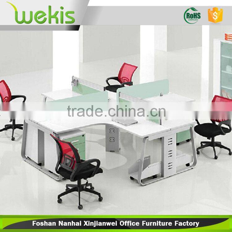 modern 4 person office computer workstation desk
