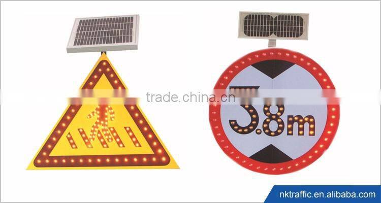 2016 Hot-sale Aluminium, Galvanized sheet solar powered LED traffic sign light