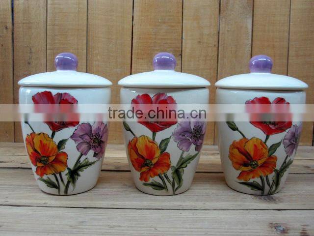 Hand paint ceramic cookie jar