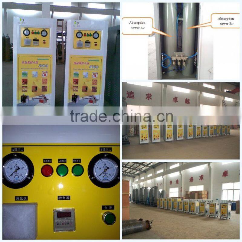 Automatic and silent nitrogen inflation machine for food and beverage solution