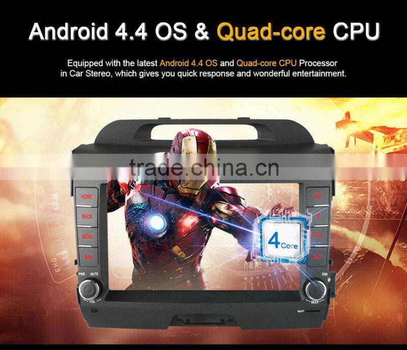 Android 4.4 1G Ram 16G Rom quad core Ownice C300 car stereo GPS for Kia Sportage R with wifi GPS NAVI DAB