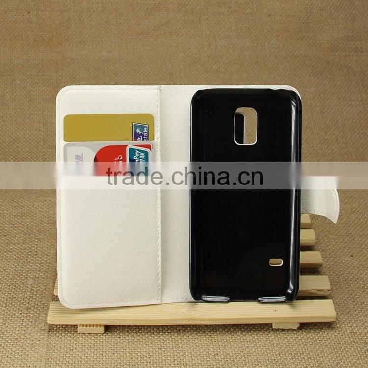 Wholesale Folio Stand Case for Samsung Galaxy S5 mini PU Leather Flip Cover with Wallet