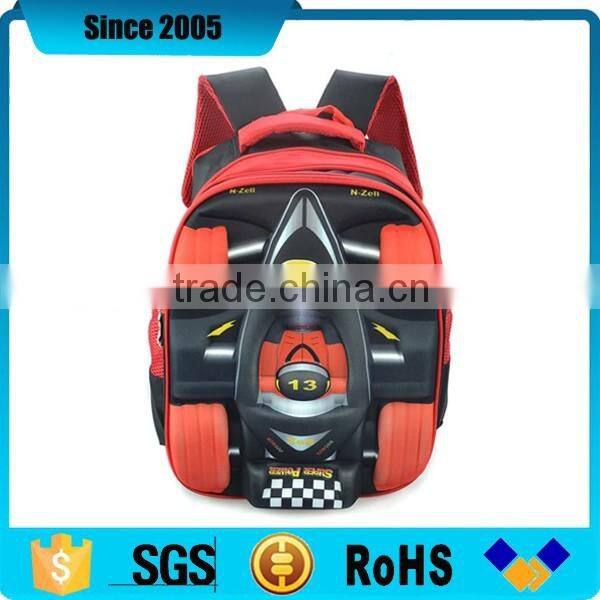 car 3d cartoon school satchel for teenagers
