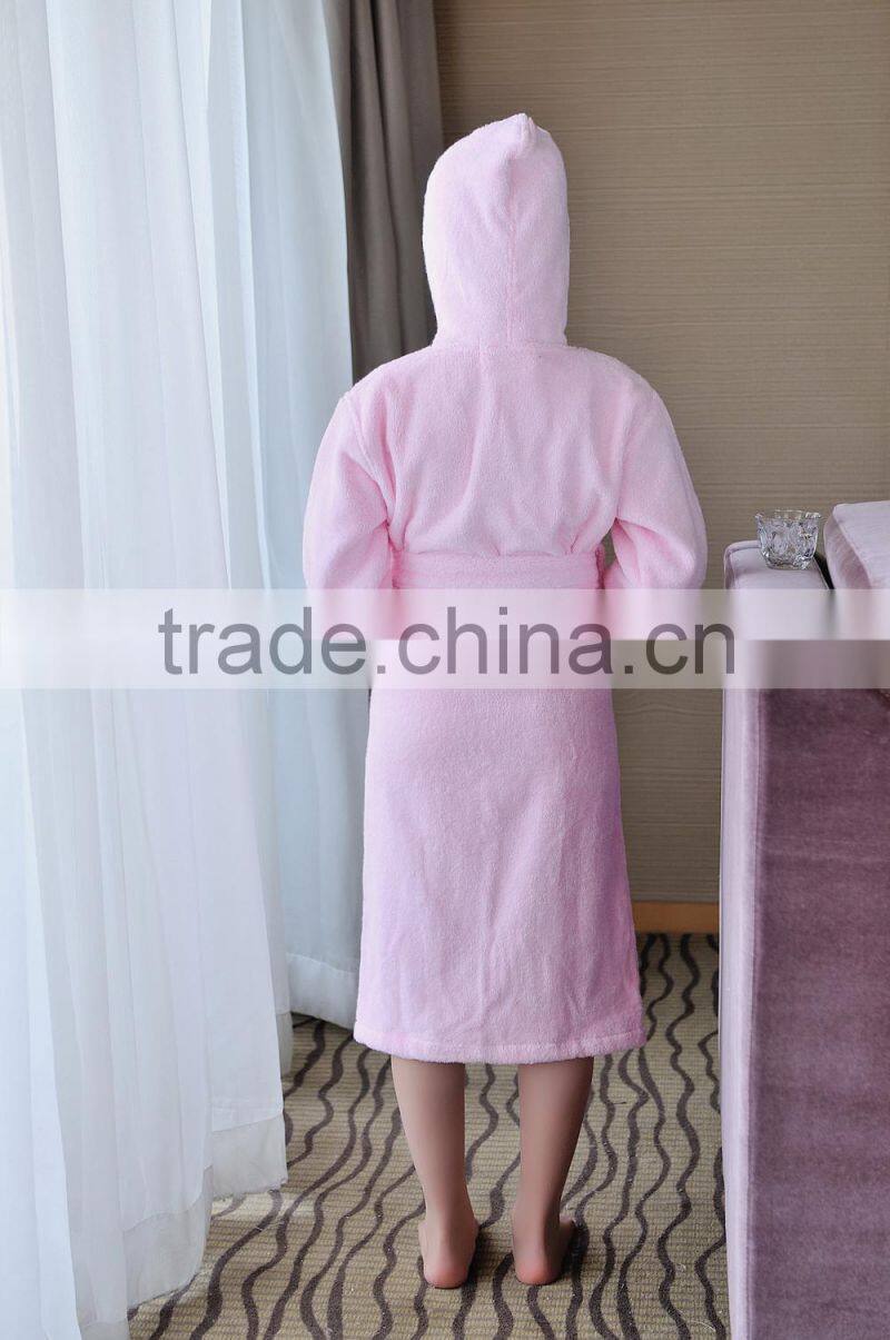 100% Cotton Soft Feel Embroidery Children's Hooded Bathrobe