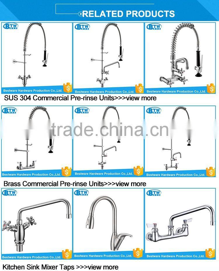 China wholesale custom 304 stainless steel industrial wall mount kitchen commercial faucet