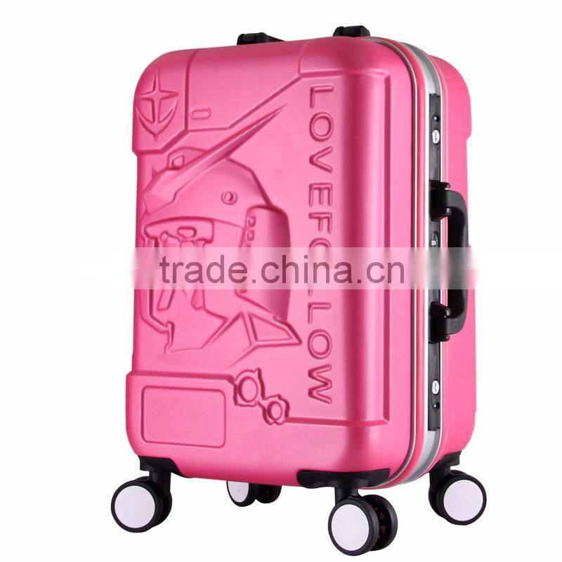 ABS aluminum frame sky travel unique carry on luggage