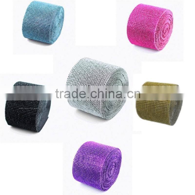 Diamond Mesh Wrap Roll Rhinestone Ribbon Wedding Cake Decor