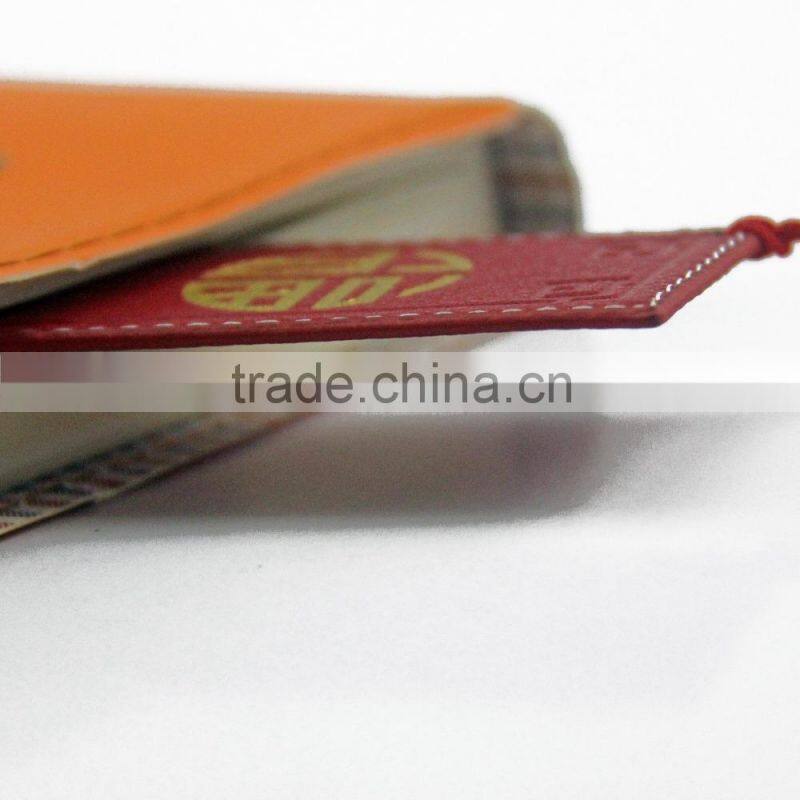 leather bookmark with tassel lace