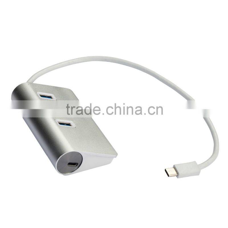 High Performance type c 14.5V 2A power charging with 3 port usb 3.0 hub +1 usb type c hub