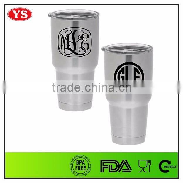 30 ounce insulated 188 stainless steel double wall tumbler with plastic lid