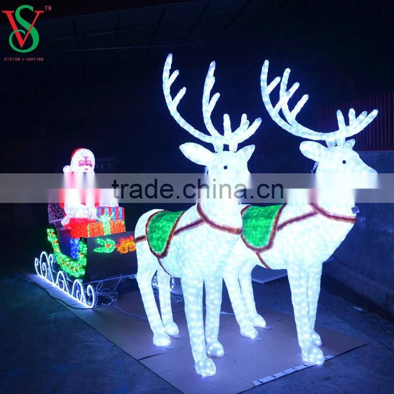 LED Acrylic Reindeer Sleigh
