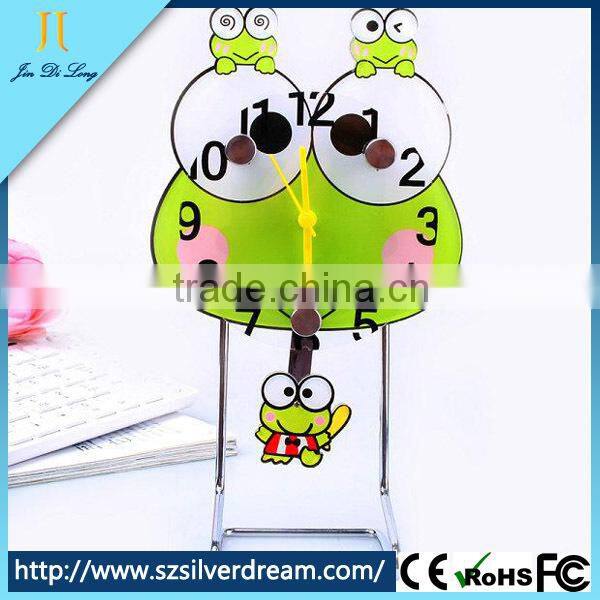 Newest promotional wholesale price cartoon desk clock