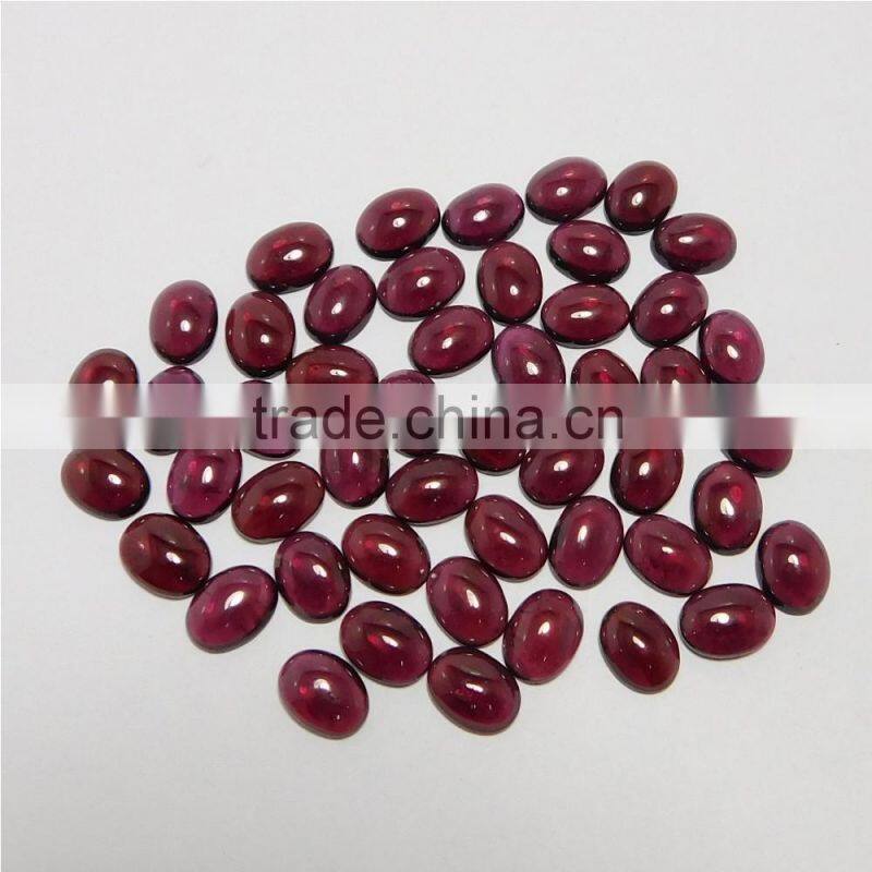 NATURAL GARNET CABOCHON GOOD COLOR & QUALITY 6X8 MM OVAL LOT