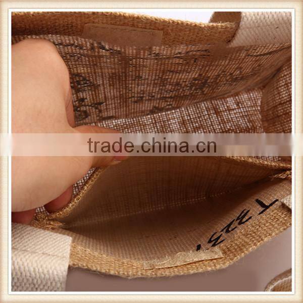 Factory Directly with High quality printed jute shopping bags