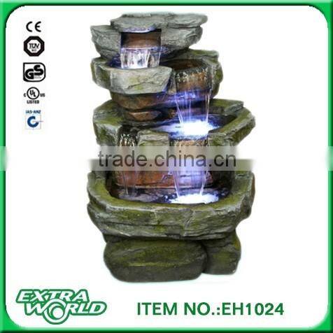 40 Inch trunk 3 Tiered waterfall garden fountain