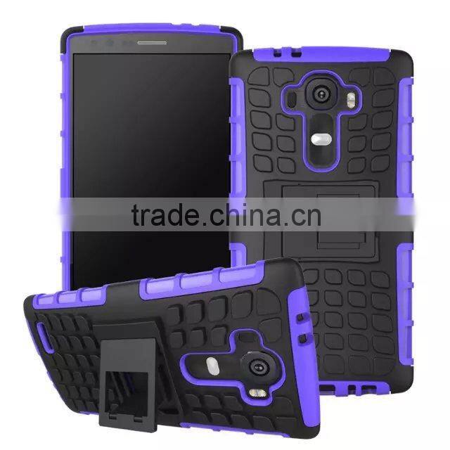 For LG G4 smartphone case cover, PC Silicone shockproof stand case for LG G4 mobile phone