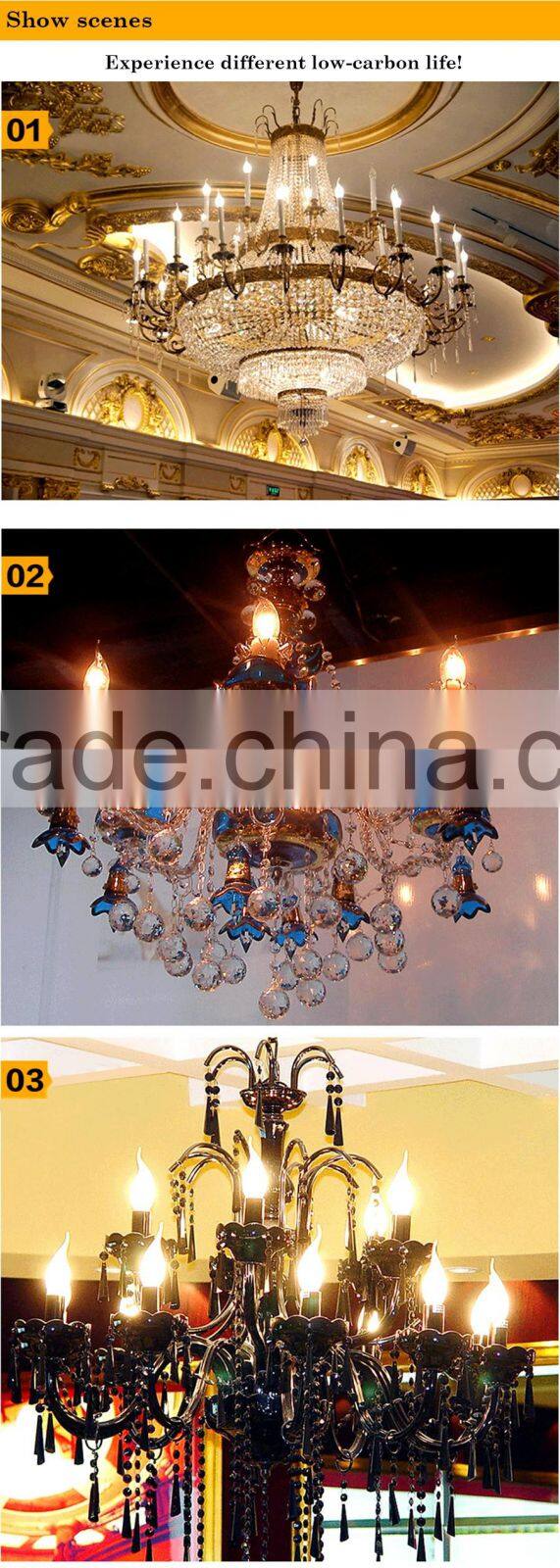 LED candle light for home use bulb light candle type E14 base