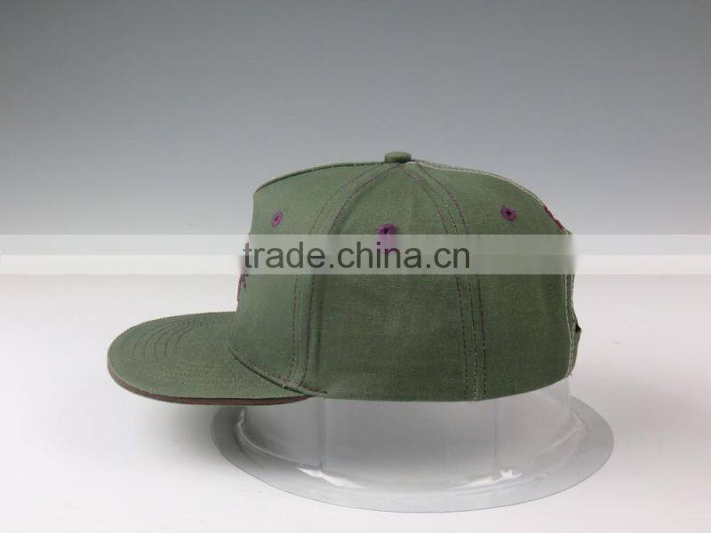 CUSTOM CHEAP GREEN FLAT BRIM KID SNAPBACK HAT