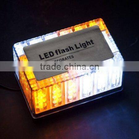 White And Yellow 12V/24V LED Strobe Warning Light Warning Blinker