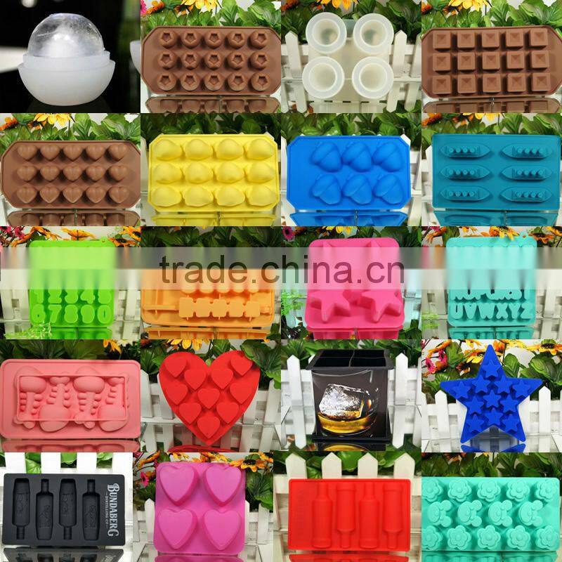 Non-Stick Chocolate, Candy, Baking and Craft Mold Heat-Resistant Fun Novelty Shapes Silicone Ice Cube Tray