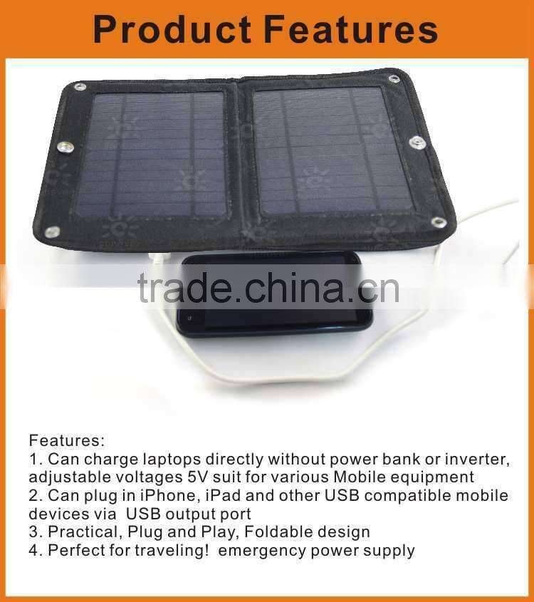 6W Portable Universal Folding Solar bag for travling hiking outdoor