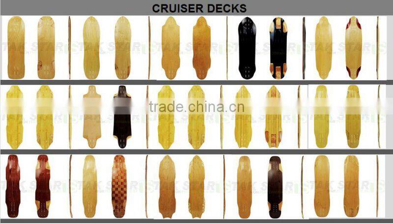 wholesale blank drop down maple longboard decks twin tip with kicktail longboard decks