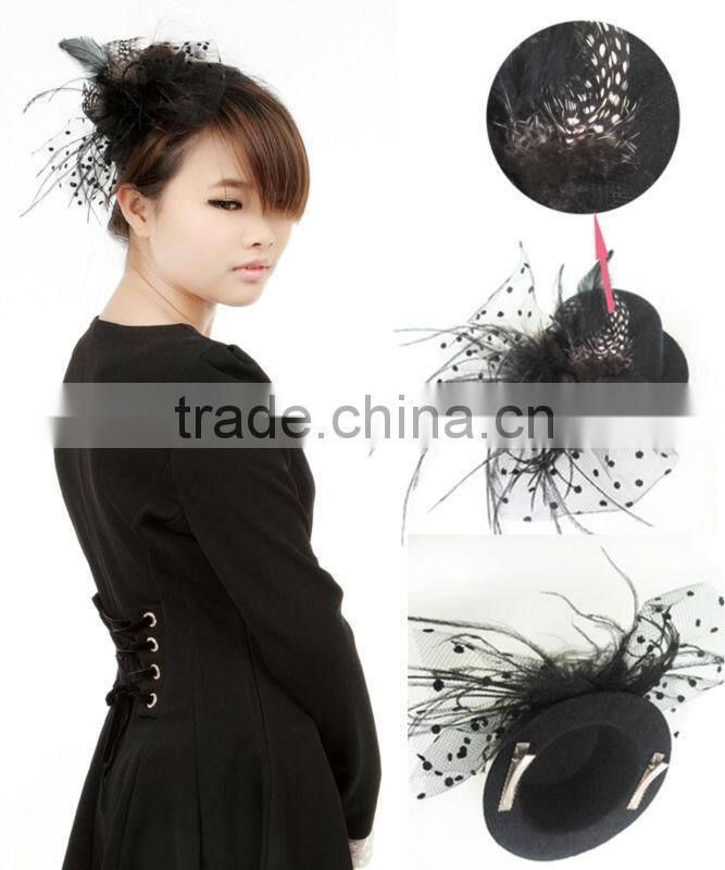 MYLOVE black feather costume hat hairpin MLXM030