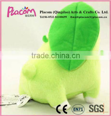 Official Cheap Cute High-quality Pokemon Grass Chikorita Doll Soft Stuffed Plush Toy for Wholesale