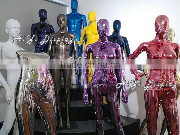 fashion form white glossy PP female wall decorations plastic 3/4 torso