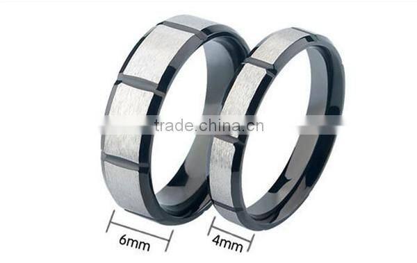 2016 newest design high polished cool simple stainless steel wedding band ring for Lover