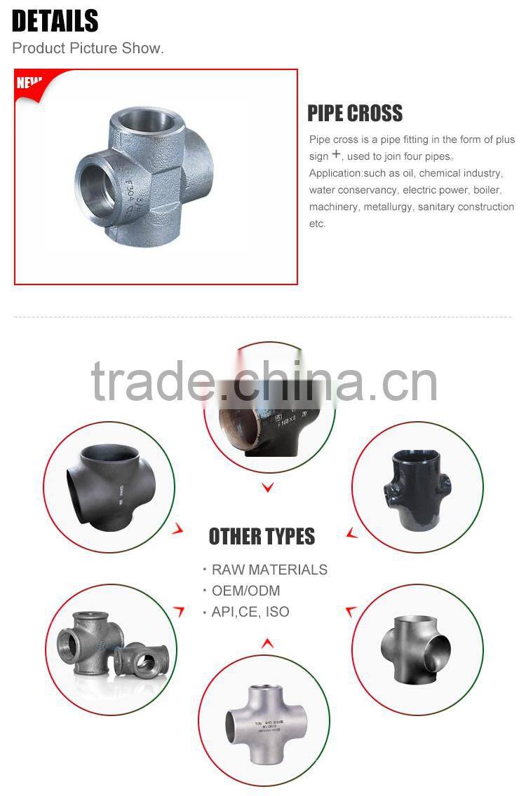 Npt Cross Cl150 Galv Malbl Iron Pipe elbow