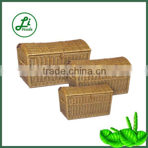 large wicker laundry storage box