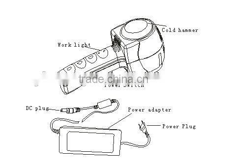 AYJ-H099 beauty cosmetics equipment cool& hot hammer home use