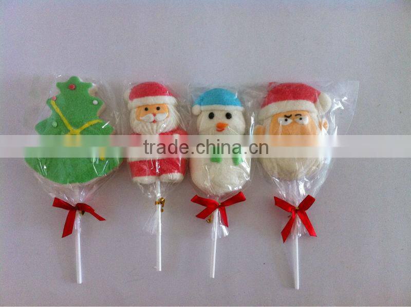 Christmas Decoration Tree / Snowman Shaped Marshmallow Lollipop