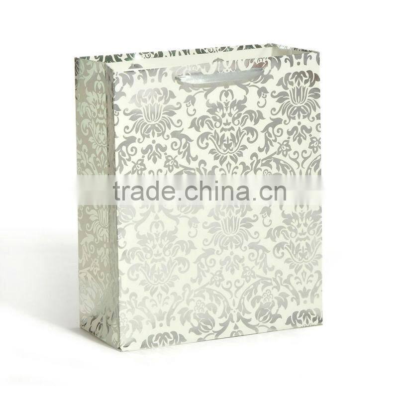 Wholesale Christmas felt green paper bag with ribbon handle