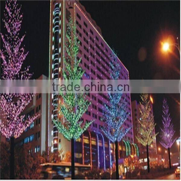 indoor/outdoor decoration tree light fiber optic tree light felt decoration christmas tree