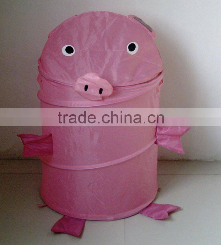 Round pup up Hamper kid toys storage cartoon elephant