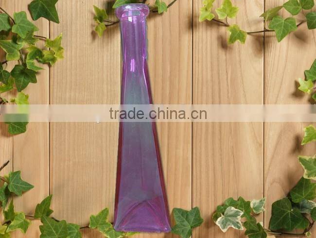 tall triangle glass candle holders