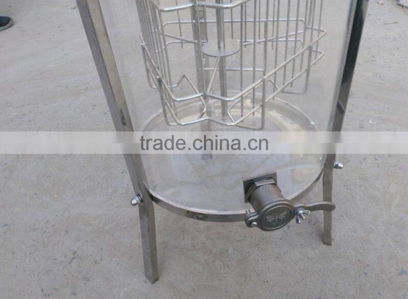 Top quality 3 Frame Manual Plexiglass Honey Extractor with legs& honey gate