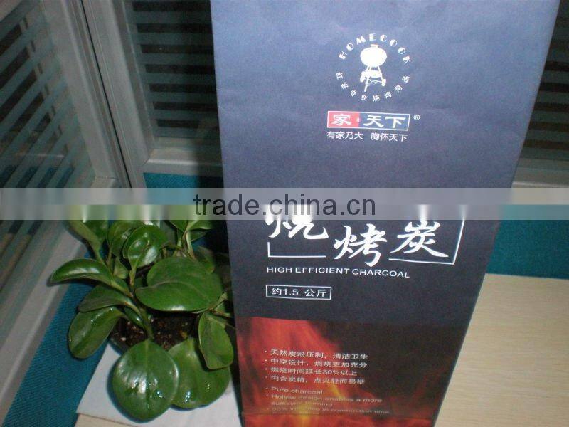 Multiply brown kraft charcoal paper bag 5kg with flat handle