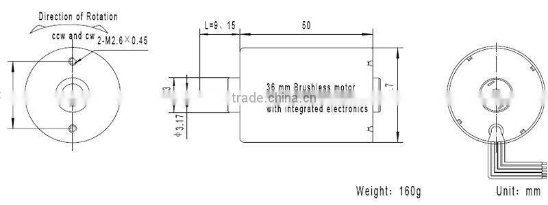 brushless dc submersible motor