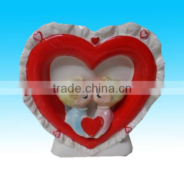 lover heart shape ceramic valentine day decoration