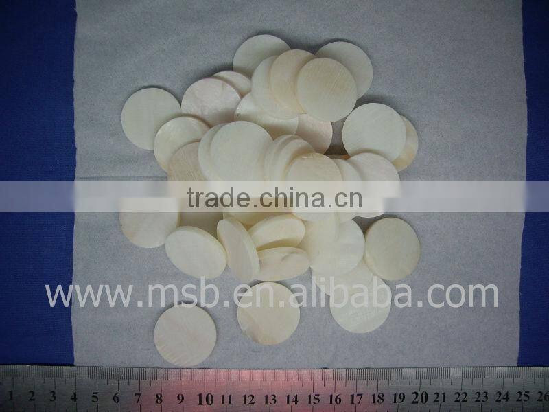 natural white freshwater shell four holes button