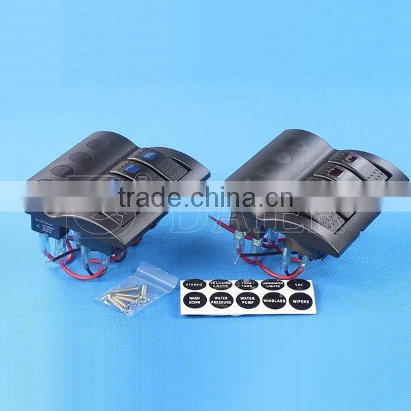 Rocker Switch Type USB Socket With 12V LED Lamp