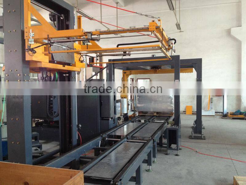 Fully automatic online pallet wrapping machine ,pallet packing line with 5 years warranty and service
