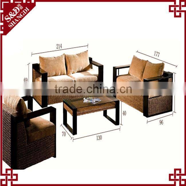 SD European type rattan handmade living room sofa set