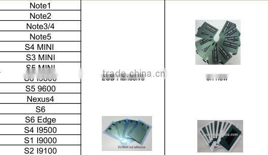 High Quality Lcd adhesive/Tape/sticker for Samsung S7edge Lcd Refubrish Part