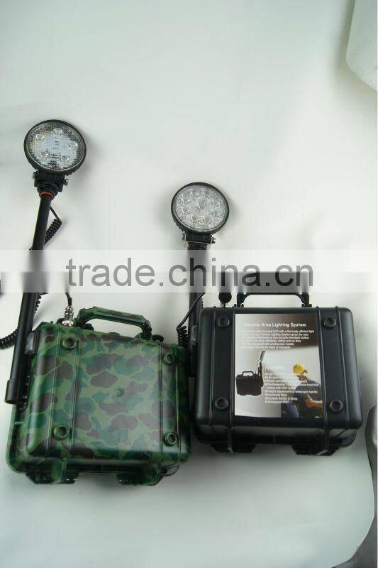 Guangzhou Factory! IP67 24W Waterproof Rechargeable LED work lights with Safety Case, Police Equipment