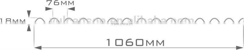 Extruded Color Corrugated plastic polycarbonate roofing Sheet (Valuview Bronze ROMA)
